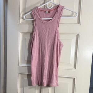 Pilcro Pink Textured Tank Top
